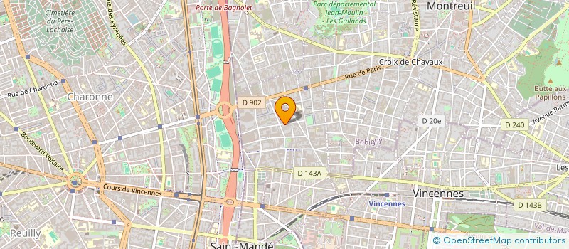 localisation de l'entreprise B.E.T.S. à MONTREUIL
