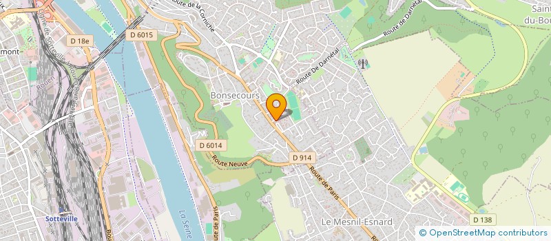 localisation de l'entreprise B.E.T TIV à BONSECOURS