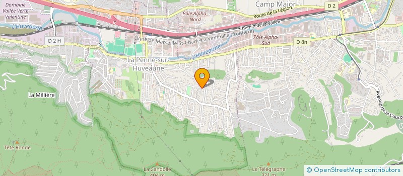 localisation de l'entreprise B-E ZEN  LA PENNE-SUR-HUVEAUNE