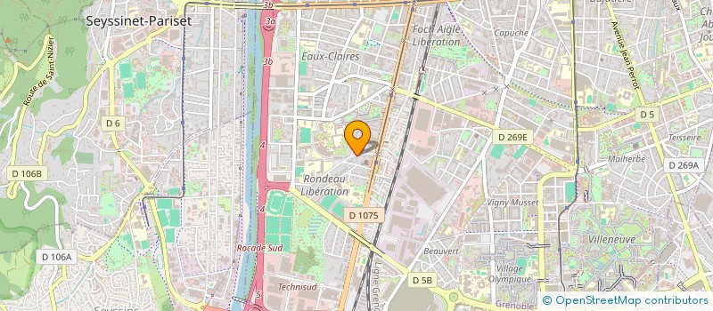 localisation de l'entreprise B ET F PEINTURES 38  LE PONT-DE-CLAIX