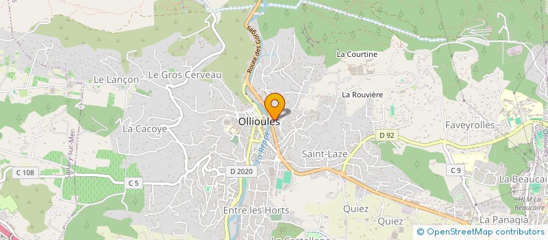 localisation de l'entreprise B ET G 83  OLLIOULES