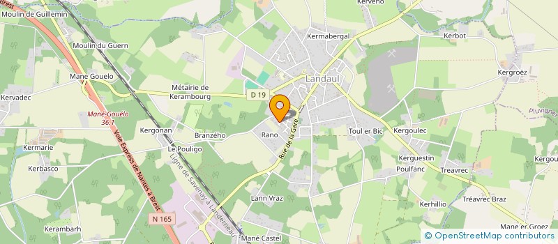 localisation de l'entreprise B ET G SERVICES à LANDAUL