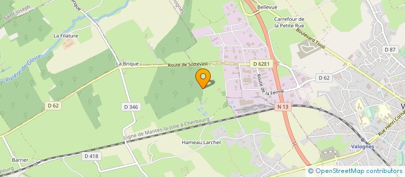 localisation de l'entreprise B ET H  YVETOT-BOCAGE