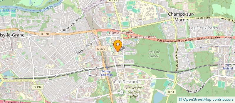 localisation de l'entreprise B ET J MANAGERS  CHAMPS-SUR-MARNE