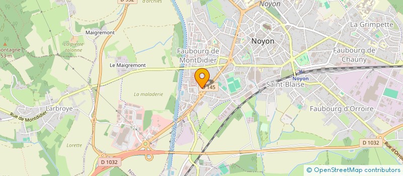 localisation de l'entreprise B. ETANCHE à NOYON