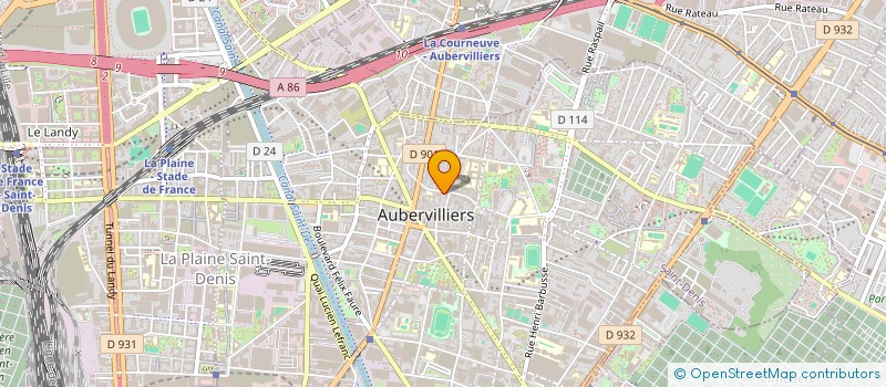 localisation de l'entreprise B. EVENT à AUBERVILLIERS