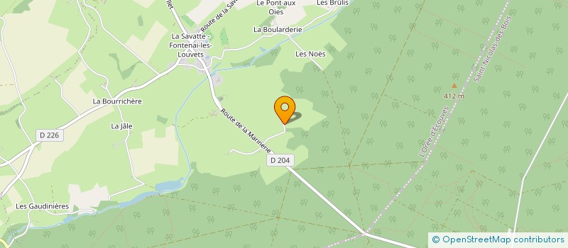 localisation de l'entreprise B.F. à L'OREE-D'ECOUVES