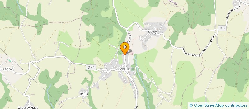localisation de l'entreprise B.F.  VAULX