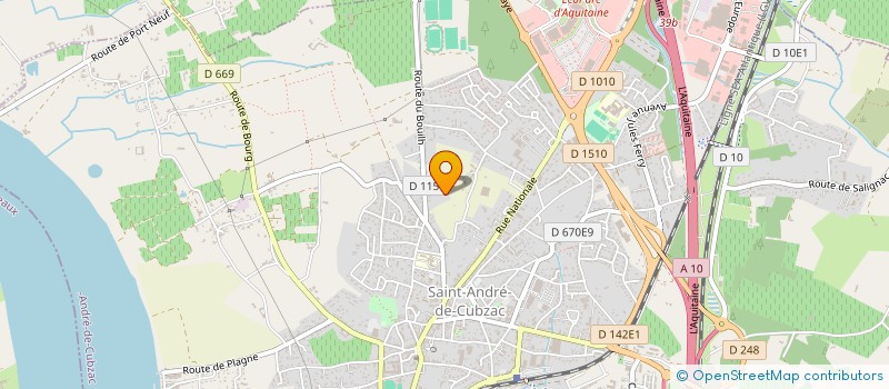 localisation de l'entreprise B.F.B. LA FONTAINE  SAINT-ANDRE-DE-CUBZAC