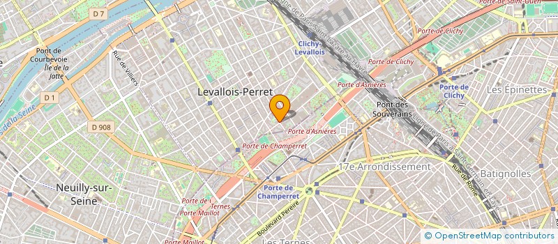 localisation de l'entreprise B & F BAT-ETUDE à LEVALLOIS-PERRET