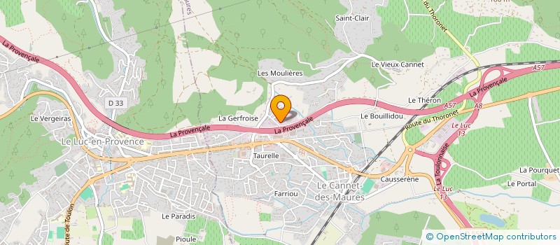 localisation de l'entreprise B.F.C DES MAURES  LE CANNET-DES-MAURES