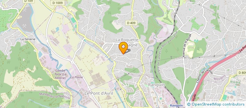 localisation de l'entreprise B.F. ELECTRICITE à LA ROQUETTE-SUR-SIAGNE