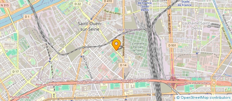 localisation de l'entreprise B F G BATIMENT  SAINT-OUEN-SUR-SEINE