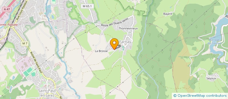 localisation de l'entreprise B.F.I.  FARNAY