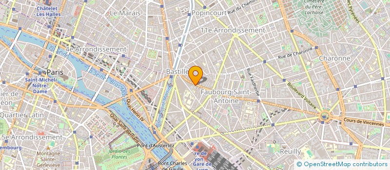 localisation de l'entreprise B F J A  PARIS 12