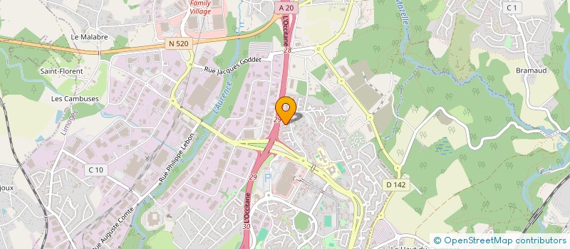 localisation de l'entreprise B.F. JARDIVERT PLUS à LIMOGES