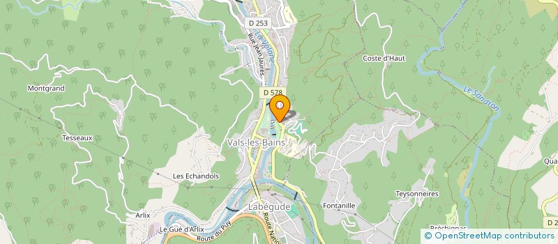 localisation de l'entreprise B.F.K.E. à VALS-LES-BAINS