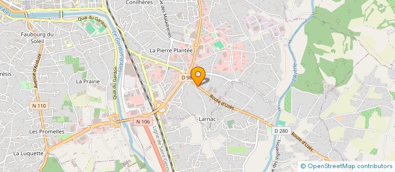 localisation de l'entreprise B.F.M à ALES