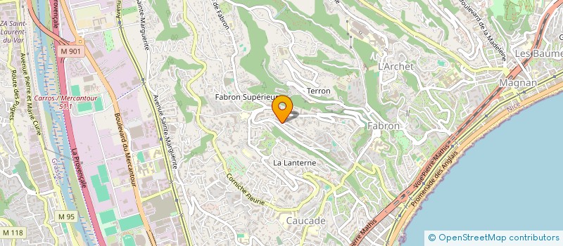 localisation de l'entreprise B.F. MATERIEL à NICE