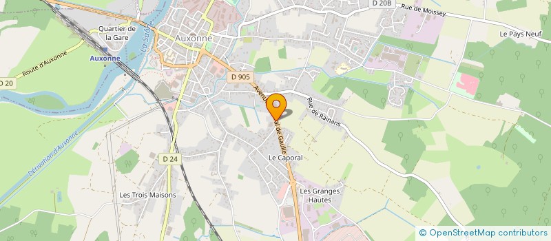localisation de l'entreprise B-F RESTAURATION à AUXONNE