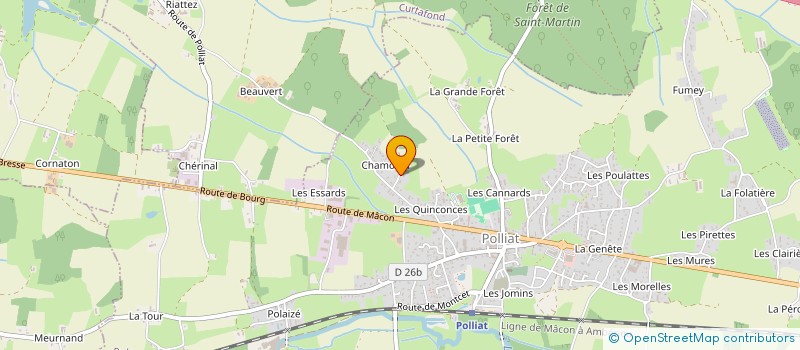 localisation de l'entreprise B-FOUR à POLLIAT