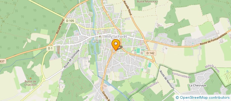 localisation de l'entreprise B&G  MILLY-LA-FORET