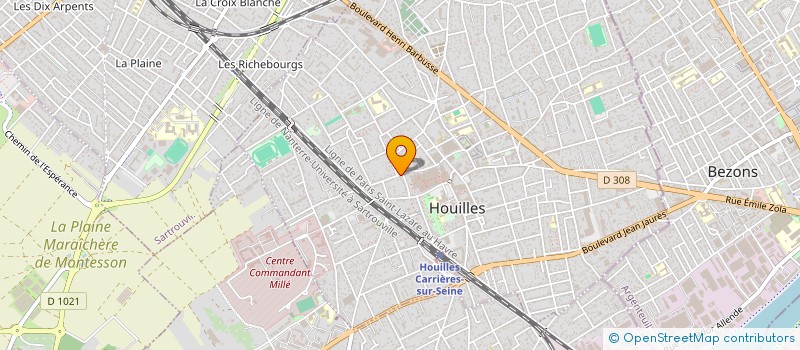 localisation de l'entreprise B. G à HOUILLES