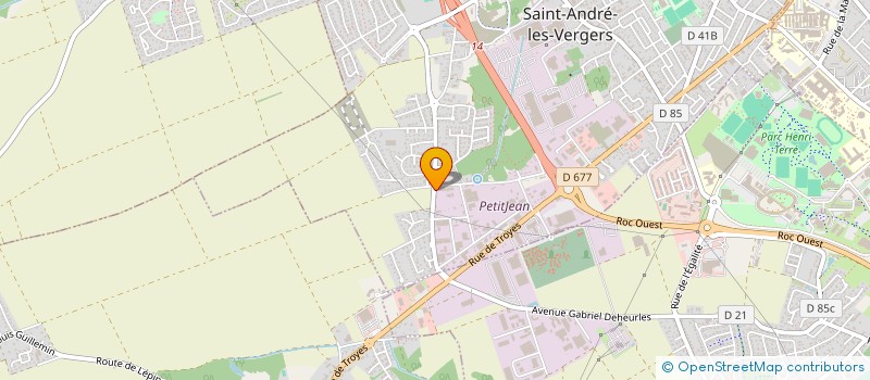 localisation de l'entreprise B.G.A. DIFFUSION à SAINT-ANDRE-LES-VERGERS