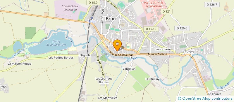 localisation de l'entreprise B.G. ALIMENTATION à BROU