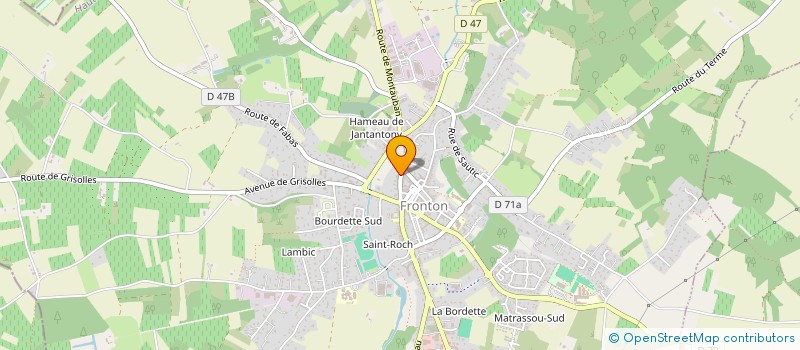 localisation de l'entreprise B.G.ALUMINIUM MIROITERIE  FRONTON