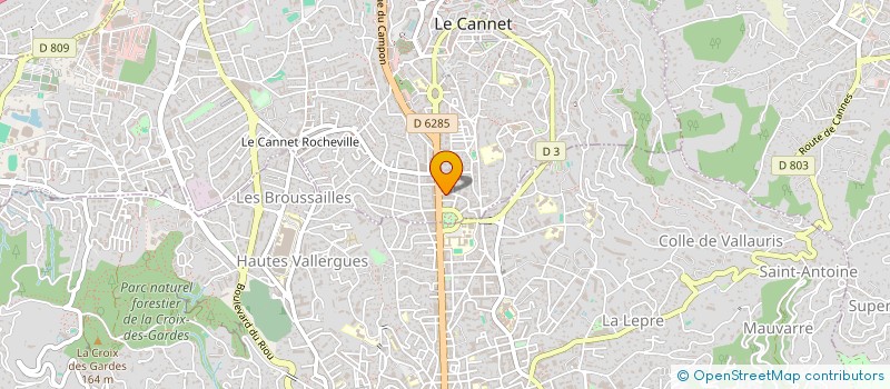 localisation de l'entreprise B&G AZUR à LE CANNET
