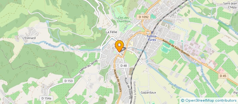 localisation de l'entreprise B.G.B. à TULLINS