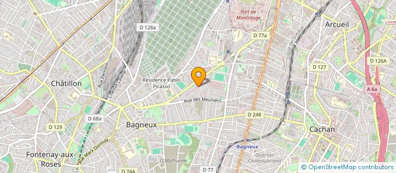 localisation de l'entreprise B@G BAT à BAGNEUX