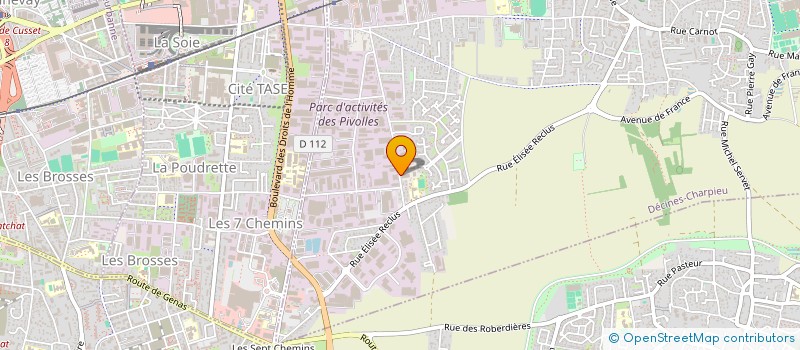 localisation de l'entreprise B.G BRUYERES  DECINES-CHARPIEU