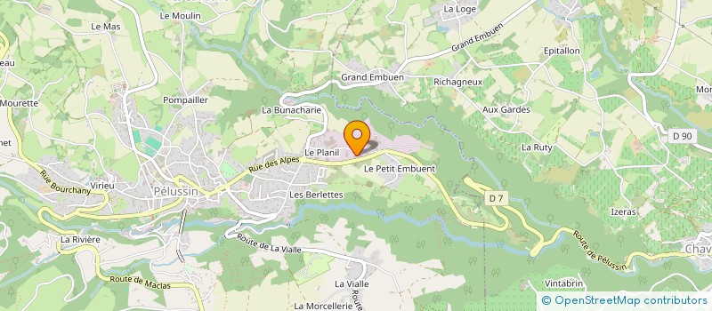 localisation de l'entreprise B. G. C.  PELUSSIN