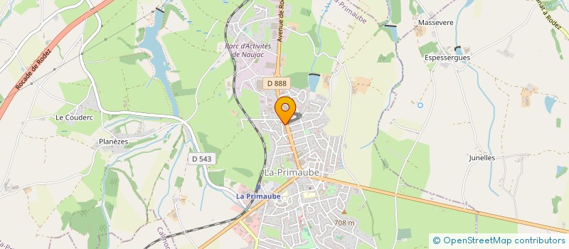 localisation de l'entreprise B G COIFFURE  LUC-LA-PRIMAUBE