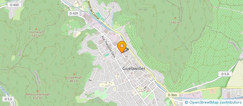 localisation de l'entreprise B.G.D.A.  GUEBWILLER