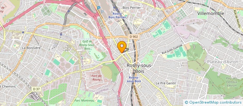 localisation de l'entreprise B.G DEVELOPPEMENT à ROSNY-SOUS-BOIS