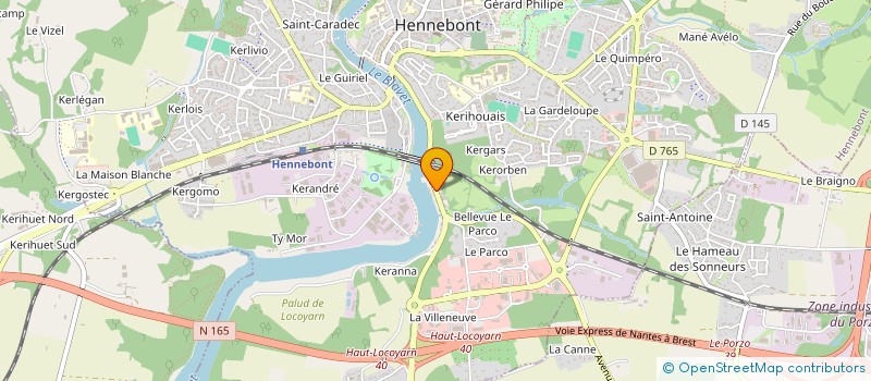 localisation de l'entreprise B&G ENERGIES  HENNEBONT