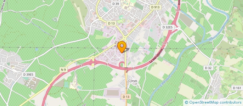localisation de l'entreprise B.G.F. DISTRIBUTION à PEZENAS
