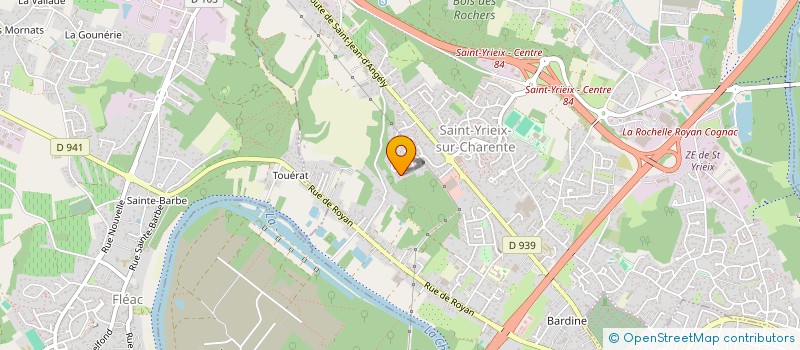 localisation de l'entreprise B.G. FINANCES à SAINT-YRIEIX-SUR-CHARENTE