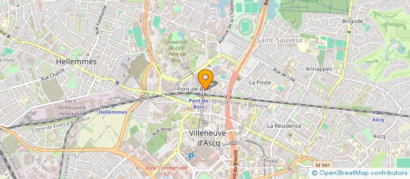 localisation de l'entreprise B&G FINITIONS à VILLENEUVE-D'ASCQ