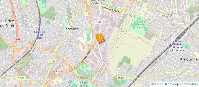 localisation de l'entreprise B.G. IMMO  SARCELLES