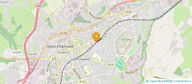 localisation de l'entreprise B-G IMMO  SAINT-CHAMOND