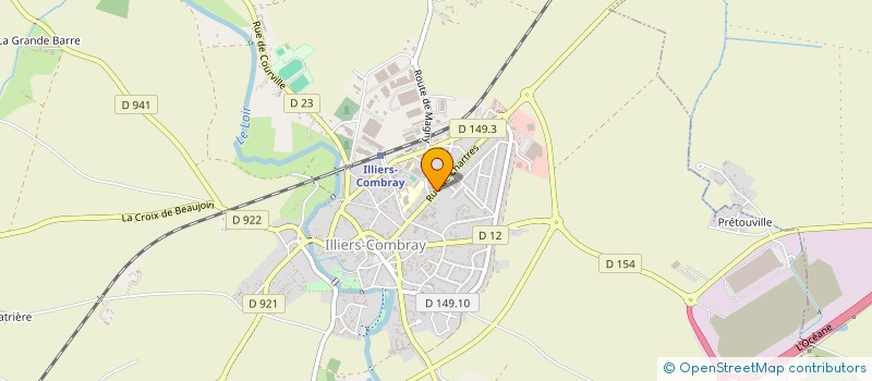 localisation de l'entreprise B.G. IMMOBILIER à ILLIERS-COMBRAY