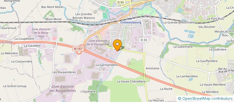 localisation de l'entreprise B G INGENIERIE à CHATEAUBOURG