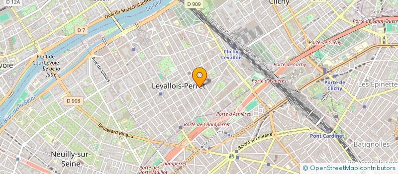 localisation de l'entreprise B G INTER à LEVALLOIS-PERRET