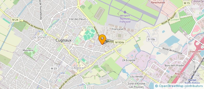 localisation de l'entreprise B G INVESTISSEMENT  CUGNAUX