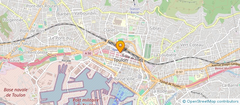 localisation de l'entreprise B G L  TOULON