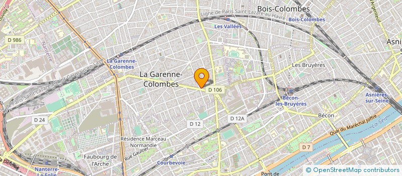 localisation de l'entreprise B.G.M. à LA GARENNE-COLOMBES
